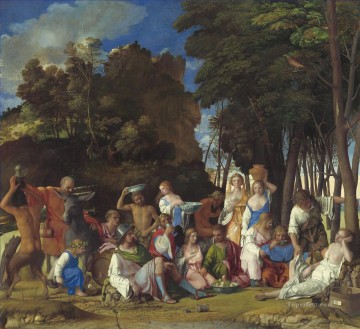 Fiesta de los Dioses Tiziano Tiziano Pinturas al óleo
